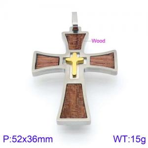 Stainless Steel Cross Pendant - KP93475-KLX