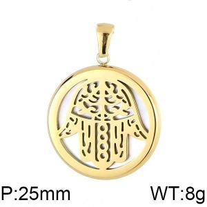 Stainless Steel Gold-plating Pendant - KP93494-K