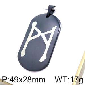 Stainless Steel Black-plating Pendant - KP93519-Z