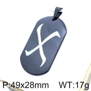 Stainless Steel Black-plating Pendant - KP93520-Z