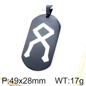 Stainless Steel Black-plating Pendant - KP93522-Z