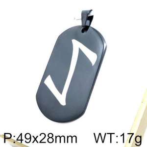 Stainless Steel Black-plating Pendant - KP93527-Z