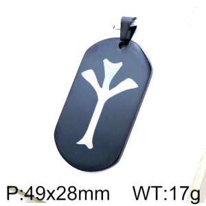 Stainless Steel Black-plating Pendant - KP93528-Z