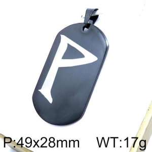 Stainless Steel Black-plating Pendant - KP93530-Z