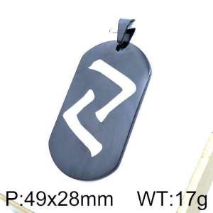 Stainless Steel Black-plating Pendant - KP93531-Z