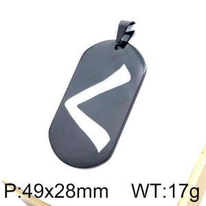 Stainless Steel Black-plating Pendant - KP93532-Z