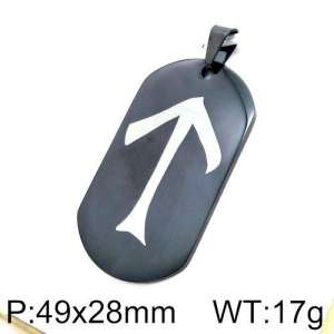 Stainless Steel Black-plating Pendant - KP93533-Z