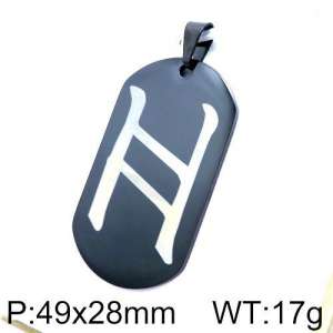 Stainless Steel Black-plating Pendant - KP93537-Z