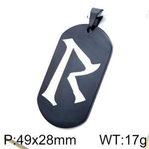 Stainless Steel Black-plating Pendant - KP93538-Z