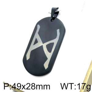 Stainless Steel Black-plating Pendant - KP93540-Z