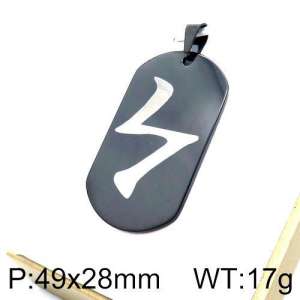 Stainless Steel Black-plating Pendant - KP93542-Z