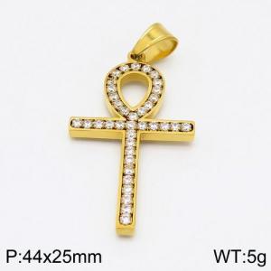 Stainless Steel Cross Pendant - KP93549-LK