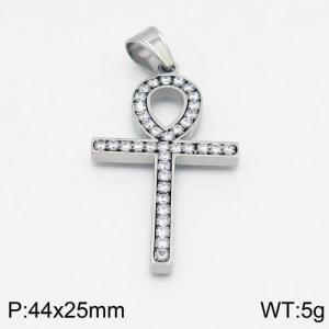 Stainless Steel Cross Pendant - KP93550-LK