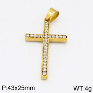 Stainless Steel Cross Pendant - KP93551-LK