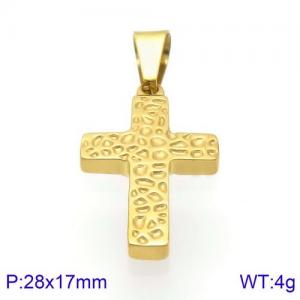 Stainless Steel Cross Pendant - KP93802-KFC