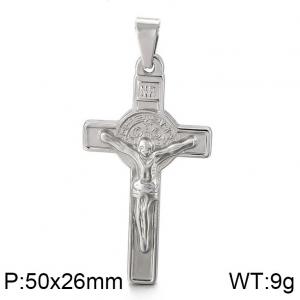 Stainless Steel Cross Pendant - KP93806-KFC