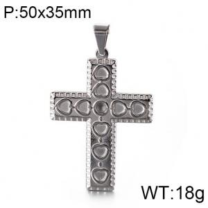 Stainless Steel Cross Pendant - KP93807-KFC