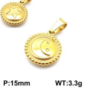 Stainless Steel Gold-plating Pendant - KP93833-Z