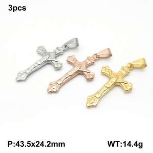 Stainless Steel Cross Pendant - KP93861-Z