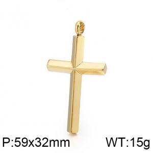 Stainless Steel Cross Pendant - KP93902-KFC