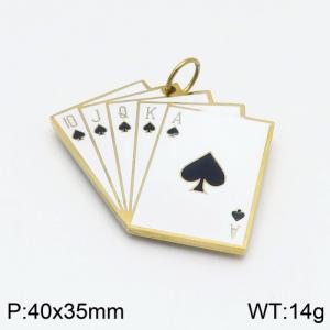 Stainless Steel Gold-plating Pendant - KP94055-JL