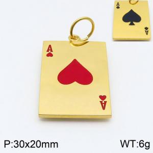 Stainless Steel Gold-plating Pendant - KP94144-JL