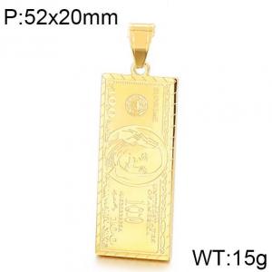 Stainless Steel Gold-plating Pendant - KP94235-JL