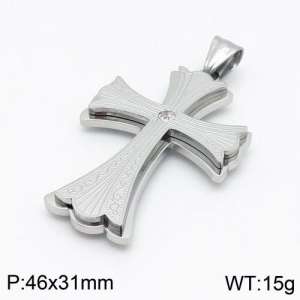 Stainless Steel Cross Pendant - KP94690-TBC