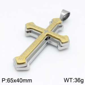 Stainless Steel Cross Pendant - KP94713-TBC