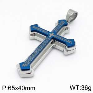 Stainless Steel Cross Pendant - KP94716-TBC