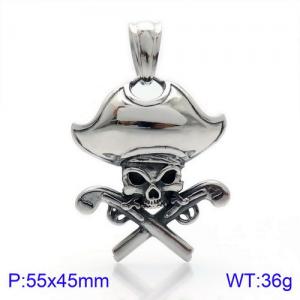 Stainless Skull Pendants - KP94747-BDJX