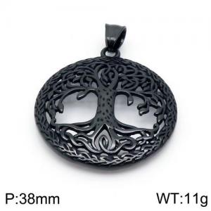 Stainless Steel Black-plating Pendant - KP96008-MI