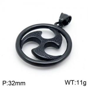 Stainless Steel Black-plating Pendant - KP96024-MI