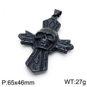 Stainless Skull Pendants - KP96247-MI