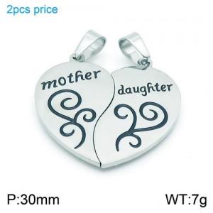 Stainless Steel Lover Pendant - KP96300-SS