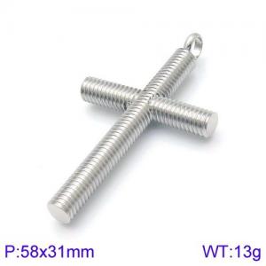 Stainless Steel Cross Pendant - KP96721-KFC