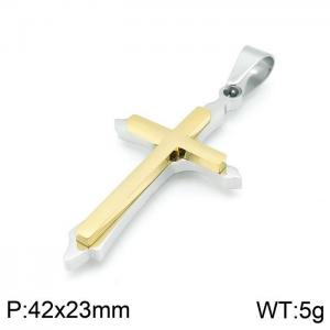 Stainless Steel Cross Pendant - KP96945-HR