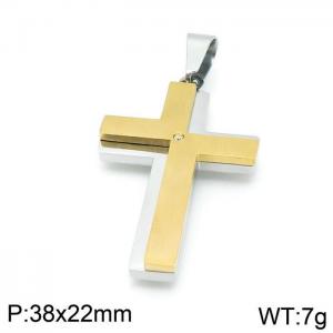 Stainless Steel Cross Pendant - KP96953-HR