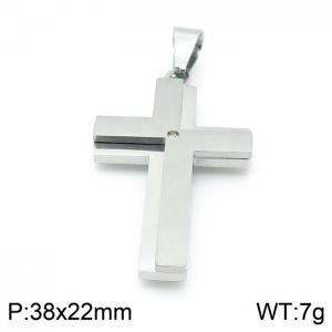 Stainless Steel Cross Pendant - KP96954-HR