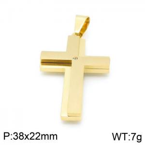 Stainless Steel Cross Pendant - KP96955-HR