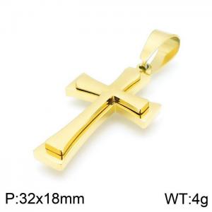 Stainless Steel Cross Pendant - KP96956-HR