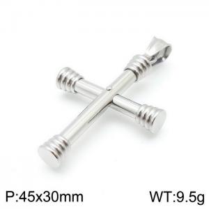 Stainless Steel Cross Pendant - KP96972-KHY