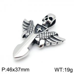 Stainless Skull Pendants - KP97004-MI