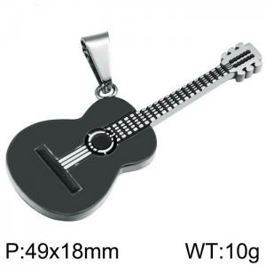 Stainless Steel Black-plating Pendant - KP97011-WGMJ