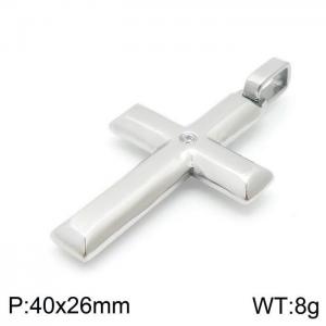 Stainless Steel Cross Pendant - KP97042-HR