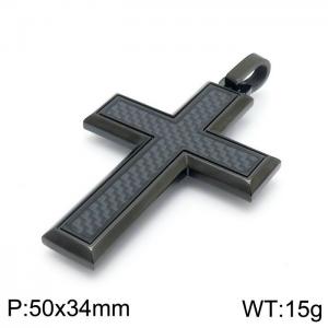 Stainless Steel Cross Pendant - KP97234-KFC