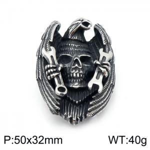 Stainless Skull Pendants - KP97316-TLA