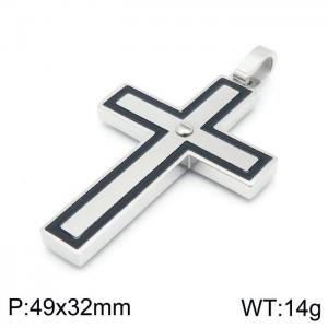 Stainless Steel Cross Pendant - KP97320-KFC