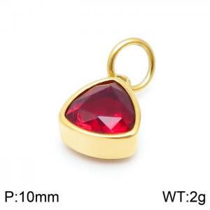 Stainless Steel Stone & Crystal Pendant - KP97345-LK