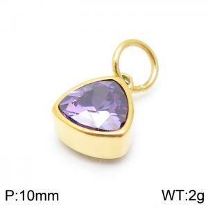 Stainless Steel Stone & Crystal Pendant - KP97346-LK